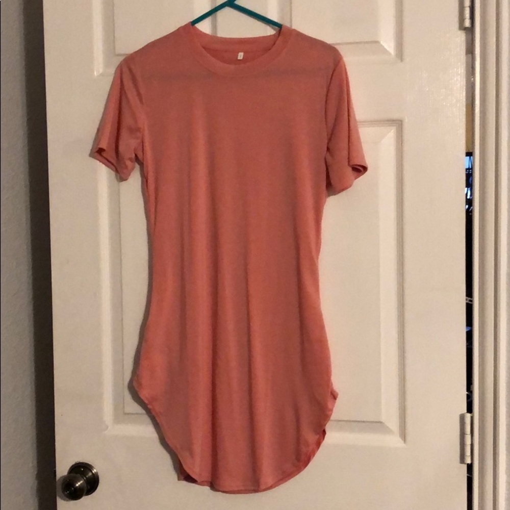 Pink tee shirt dress